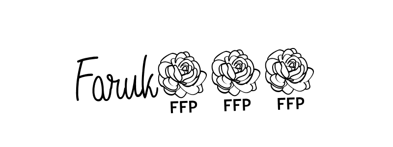 Use a signature maker to create a handwritten signature online. With this signature software, you can design (Angelique-Rose-font-FFP) your own signature for name Faruk101. Faruk101 signature style 5 images and pictures png