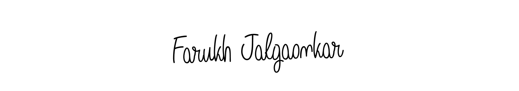 How to make Farukh Jalgaonkar name signature. Use Angelique-Rose-font-FFP style for creating short signs online. This is the latest handwritten sign. Farukh Jalgaonkar signature style 5 images and pictures png