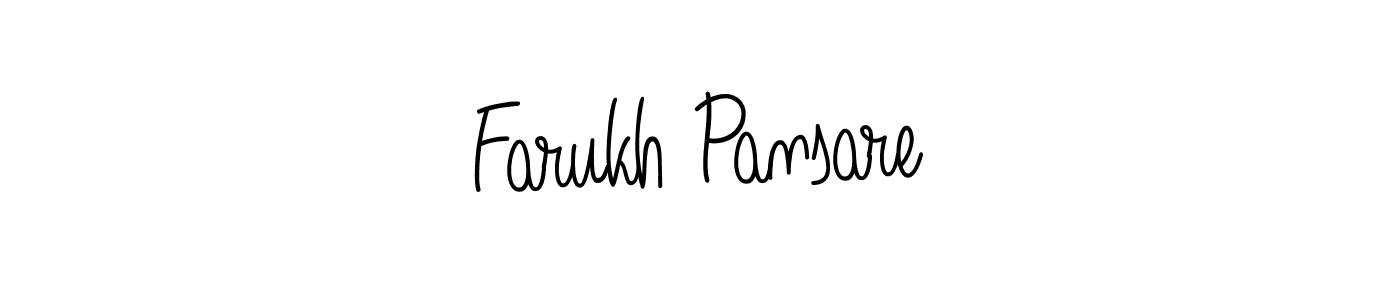 Design your own signature with our free online signature maker. With this signature software, you can create a handwritten (Angelique-Rose-font-FFP) signature for name Farukh Pansare. Farukh Pansare signature style 5 images and pictures png