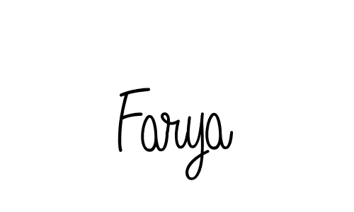 Also we have Farya name is the best signature style. Create professional handwritten signature collection using Angelique-Rose-font-FFP autograph style. Farya signature style 5 images and pictures png