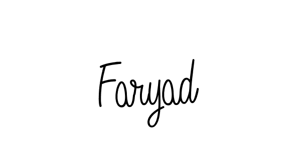 Design your own signature with our free online signature maker. With this signature software, you can create a handwritten (Angelique-Rose-font-FFP) signature for name Faryad. Faryad signature style 5 images and pictures png