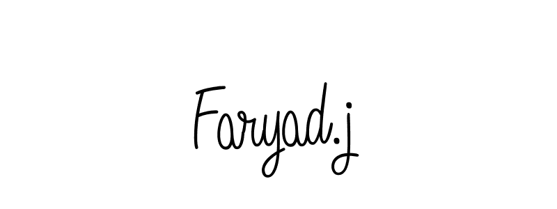 How to Draw Faryad.j signature style? Angelique-Rose-font-FFP is a latest design signature styles for name Faryad.j. Faryad.j signature style 5 images and pictures png