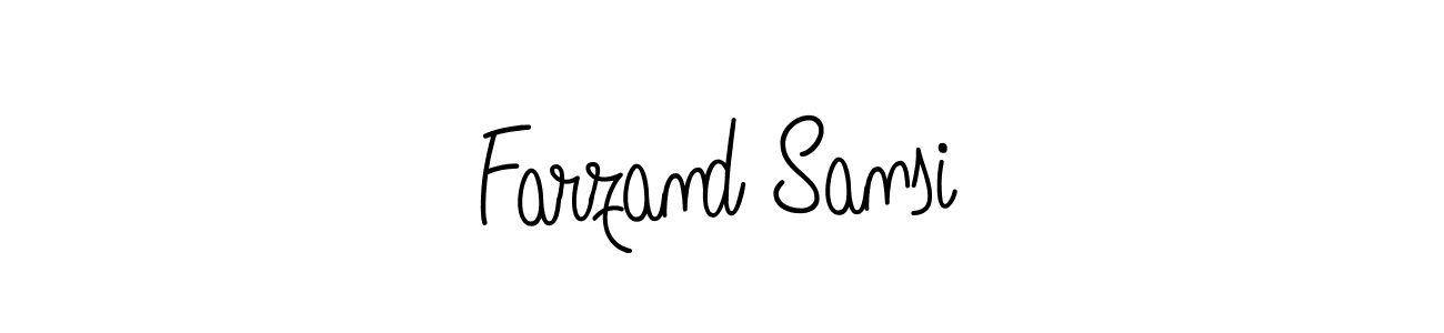 Use a signature maker to create a handwritten signature online. With this signature software, you can design (Angelique-Rose-font-FFP) your own signature for name Farzand Sansi. Farzand Sansi signature style 5 images and pictures png