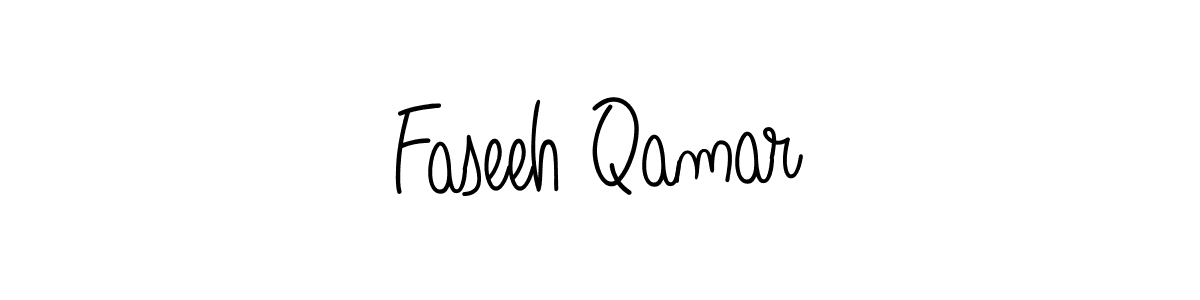 The best way (Angelique-Rose-font-FFP) to make a short signature is to pick only two or three words in your name. The name Faseeh Qamar include a total of six letters. For converting this name. Faseeh Qamar signature style 5 images and pictures png
