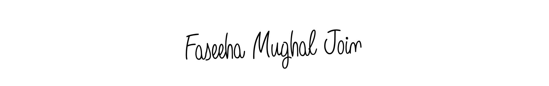 You should practise on your own different ways (Angelique-Rose-font-FFP) to write your name (Faseeha Mughal Join) in signature. don't let someone else do it for you. Faseeha Mughal Join signature style 5 images and pictures png