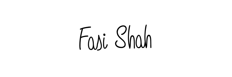 You should practise on your own different ways (Angelique-Rose-font-FFP) to write your name (Fasi Shah) in signature. don't let someone else do it for you. Fasi Shah signature style 5 images and pictures png