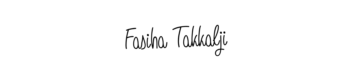 Use a signature maker to create a handwritten signature online. With this signature software, you can design (Angelique-Rose-font-FFP) your own signature for name Fasiha Takkalji. Fasiha Takkalji signature style 5 images and pictures png