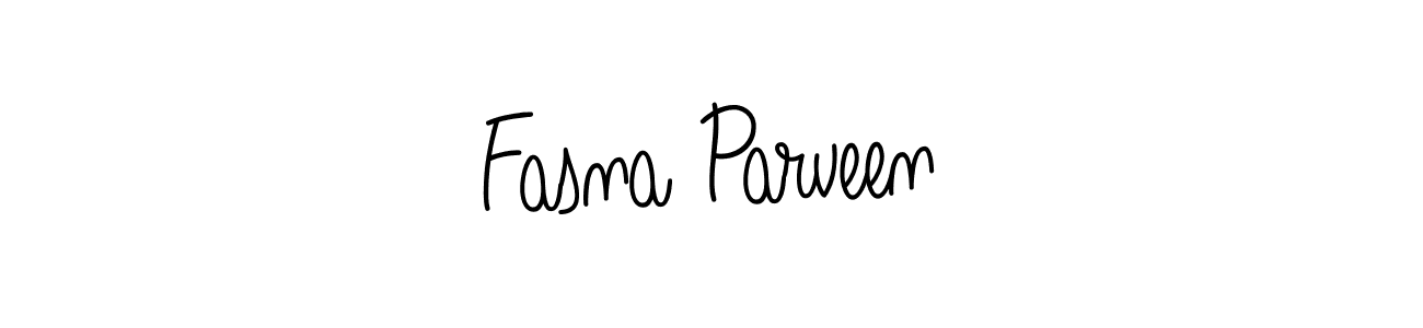 Design your own signature with our free online signature maker. With this signature software, you can create a handwritten (Angelique-Rose-font-FFP) signature for name Fasna Parveen. Fasna Parveen signature style 5 images and pictures png