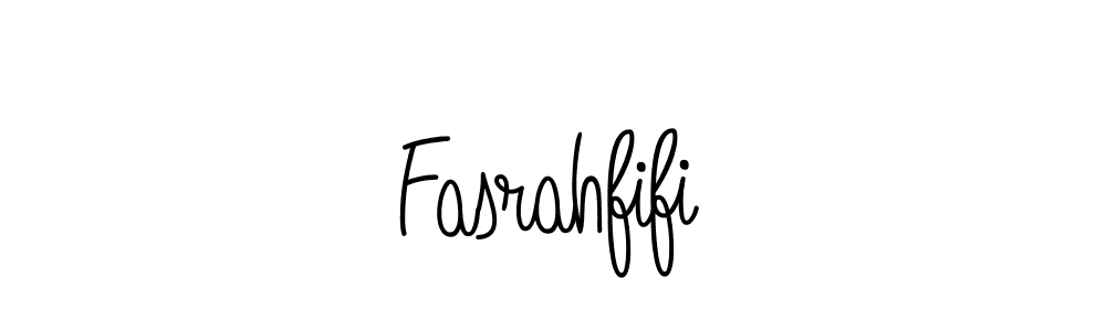 You should practise on your own different ways (Angelique-Rose-font-FFP) to write your name (Fasrahfifi) in signature. don't let someone else do it for you. Fasrahfifi signature style 5 images and pictures png