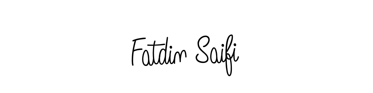 Make a beautiful signature design for name Fatdin Saifi. With this signature (Angelique-Rose-font-FFP) style, you can create a handwritten signature for free. Fatdin Saifi signature style 5 images and pictures png