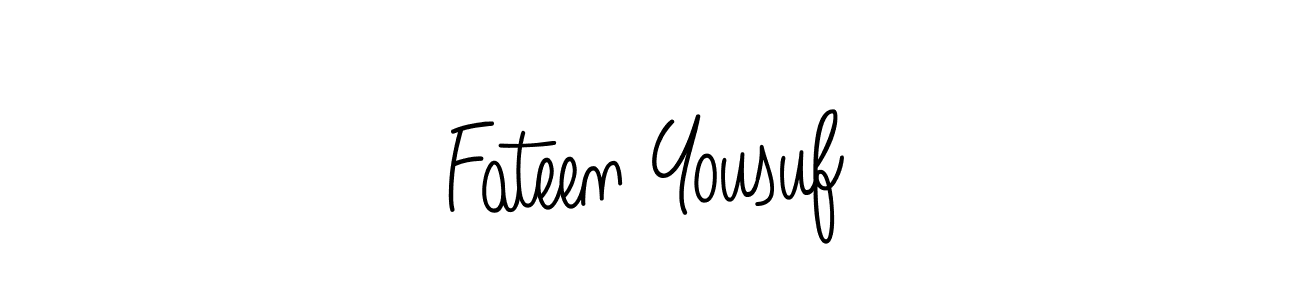 The best way (Angelique-Rose-font-FFP) to make a short signature is to pick only two or three words in your name. The name Fateen Yousuf include a total of six letters. For converting this name. Fateen Yousuf signature style 5 images and pictures png