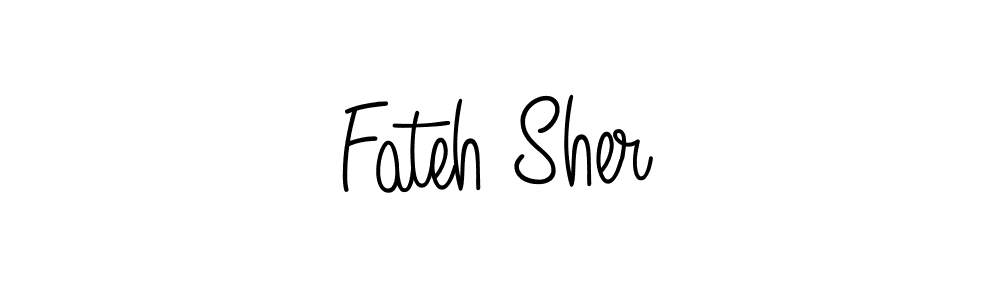 Design your own signature with our free online signature maker. With this signature software, you can create a handwritten (Angelique-Rose-font-FFP) signature for name Fateh Sher. Fateh Sher signature style 5 images and pictures png