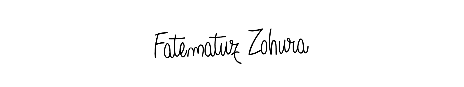 How to make Fatematuz Zohura name signature. Use Angelique-Rose-font-FFP style for creating short signs online. This is the latest handwritten sign. Fatematuz Zohura signature style 5 images and pictures png