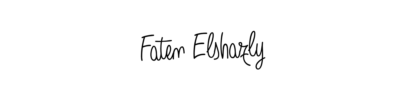 Create a beautiful signature design for name Faten Elshazly. With this signature (Angelique-Rose-font-FFP) fonts, you can make a handwritten signature for free. Faten Elshazly signature style 5 images and pictures png
