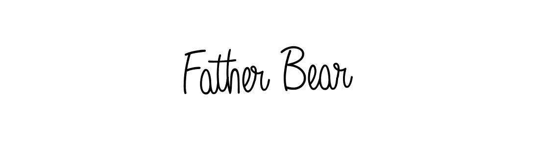 You should practise on your own different ways (Angelique-Rose-font-FFP) to write your name (Father Bear) in signature. don't let someone else do it for you. Father Bear signature style 5 images and pictures png