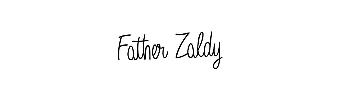 Design your own signature with our free online signature maker. With this signature software, you can create a handwritten (Angelique-Rose-font-FFP) signature for name Father Zaldy. Father Zaldy signature style 5 images and pictures png