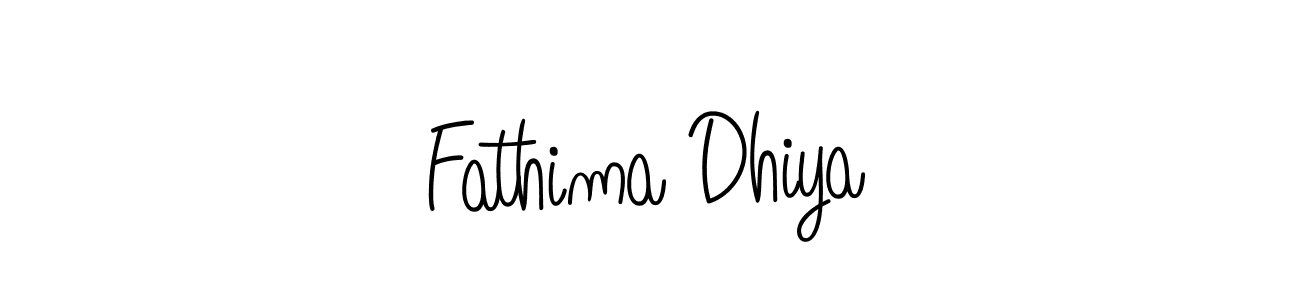 Make a beautiful signature design for name Fathima Dhiya. With this signature (Angelique-Rose-font-FFP) style, you can create a handwritten signature for free. Fathima Dhiya signature style 5 images and pictures png