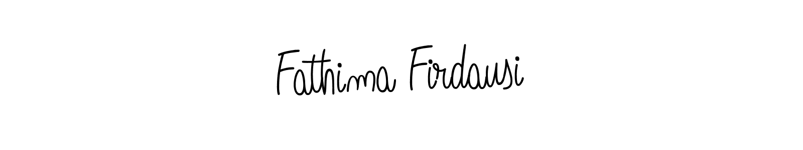 Make a beautiful signature design for name Fathima Firdausi. With this signature (Angelique-Rose-font-FFP) style, you can create a handwritten signature for free. Fathima Firdausi signature style 5 images and pictures png