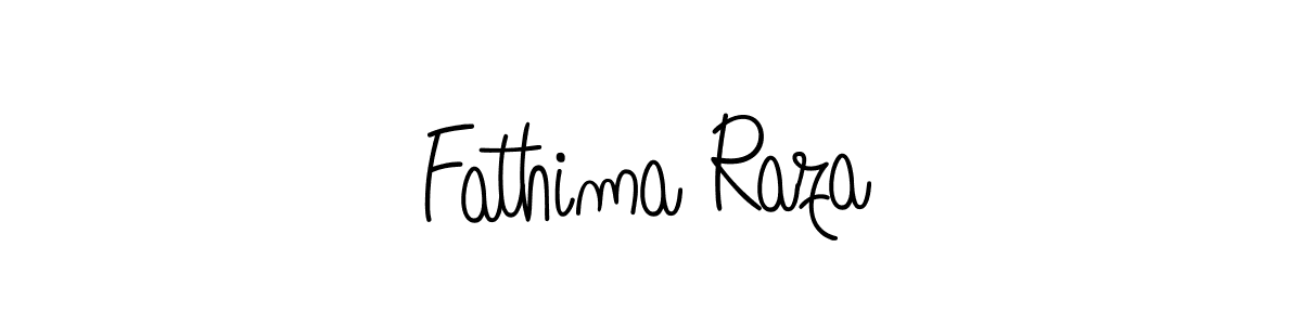 How to make Fathima Raza name signature. Use Angelique-Rose-font-FFP style for creating short signs online. This is the latest handwritten sign. Fathima Raza signature style 5 images and pictures png