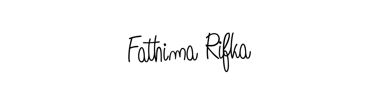 Design your own signature with our free online signature maker. With this signature software, you can create a handwritten (Angelique-Rose-font-FFP) signature for name Fathima Rifka. Fathima Rifka signature style 5 images and pictures png