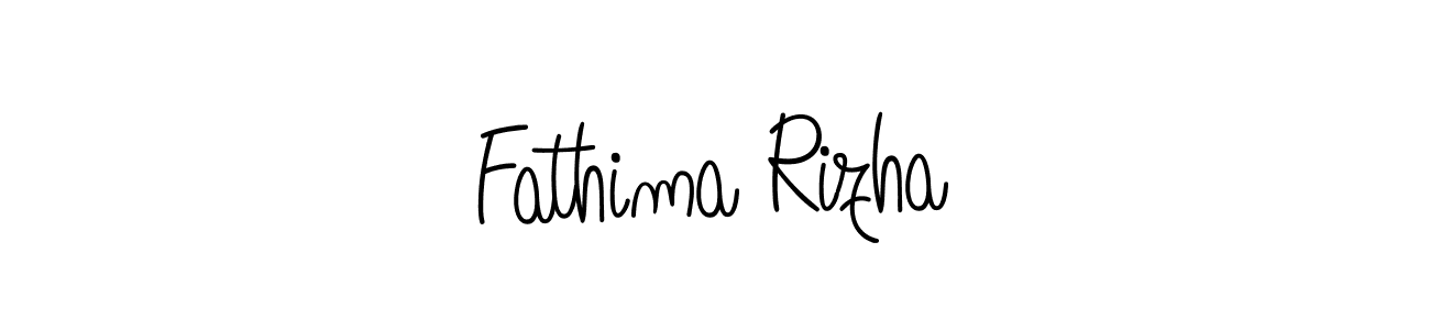 You should practise on your own different ways (Angelique-Rose-font-FFP) to write your name (Fathima Rizha) in signature. don't let someone else do it for you. Fathima Rizha signature style 5 images and pictures png
