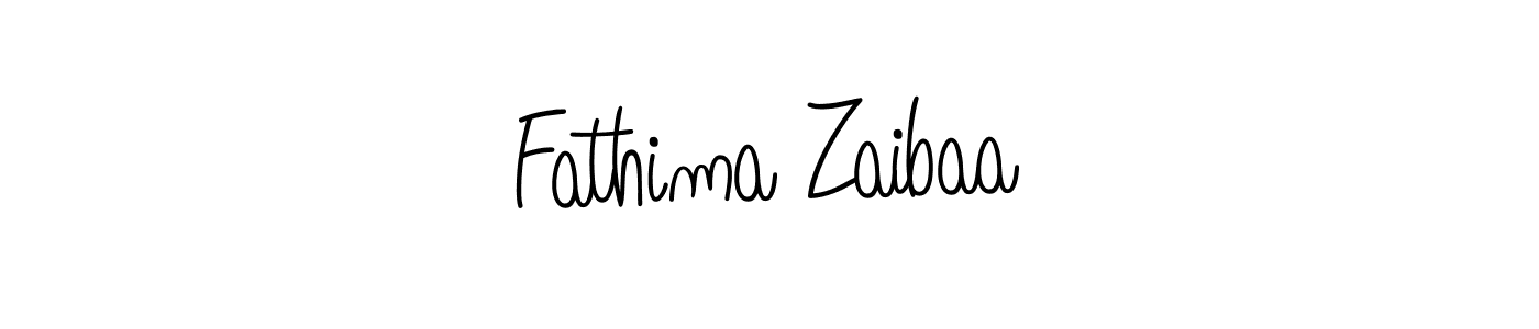 Create a beautiful signature design for name Fathima Zaibaa. With this signature (Angelique-Rose-font-FFP) fonts, you can make a handwritten signature for free. Fathima Zaibaa signature style 5 images and pictures png