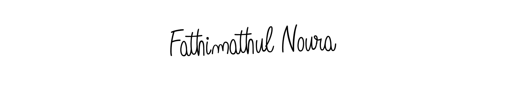 You should practise on your own different ways (Angelique-Rose-font-FFP) to write your name (Fathimathul Noura) in signature. don't let someone else do it for you. Fathimathul Noura signature style 5 images and pictures png