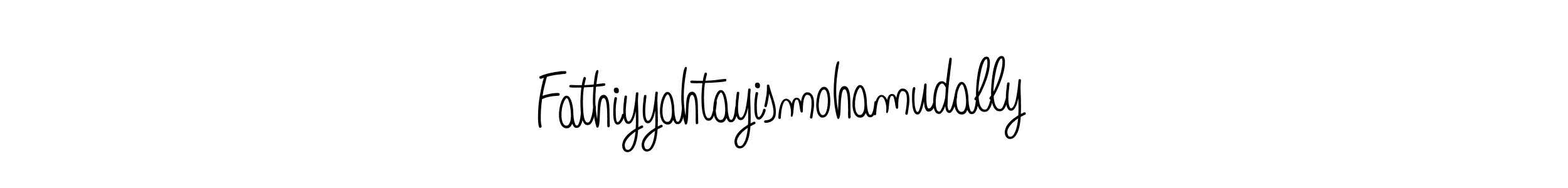 Check out images of Autograph of Fathiyyahtayismohamudally name. Actor Fathiyyahtayismohamudally Signature Style. Angelique-Rose-font-FFP is a professional sign style online. Fathiyyahtayismohamudally signature style 5 images and pictures png