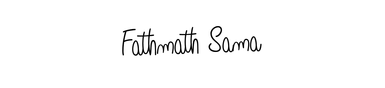 How to make Fathmath Sama name signature. Use Angelique-Rose-font-FFP style for creating short signs online. This is the latest handwritten sign. Fathmath Sama signature style 5 images and pictures png