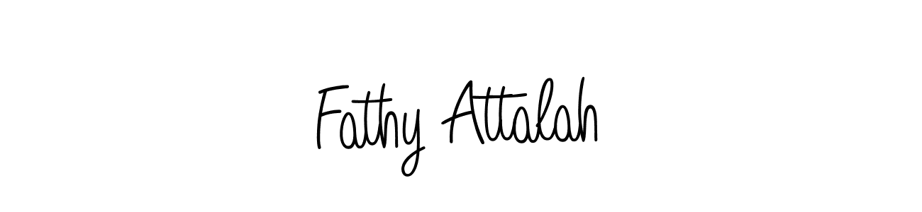 Make a beautiful signature design for name Fathy Attalah. With this signature (Angelique-Rose-font-FFP) style, you can create a handwritten signature for free. Fathy Attalah signature style 5 images and pictures png