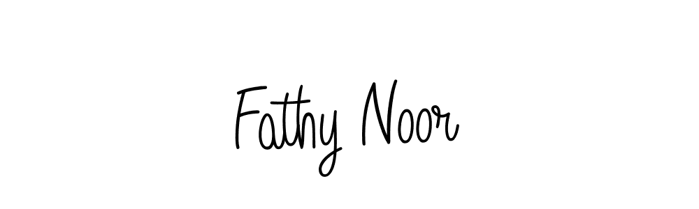 Make a beautiful signature design for name Fathy Noor. With this signature (Angelique-Rose-font-FFP) style, you can create a handwritten signature for free. Fathy Noor signature style 5 images and pictures png