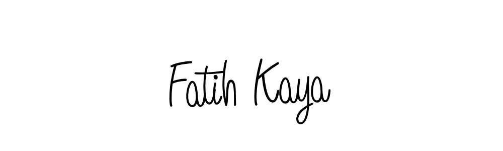 You should practise on your own different ways (Angelique-Rose-font-FFP) to write your name (Fatih Kaya) in signature. don't let someone else do it for you. Fatih Kaya signature style 5 images and pictures png
