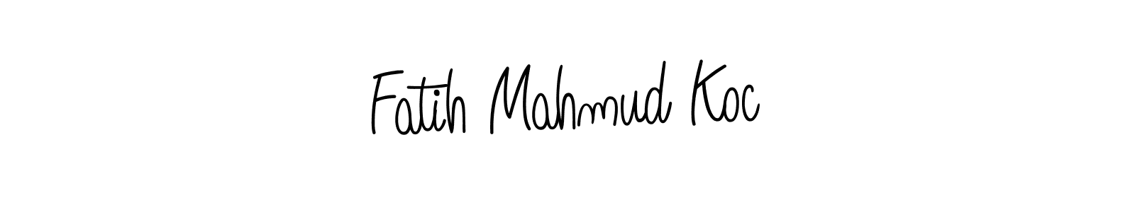 Make a beautiful signature design for name Fatih Mahmud Koc. With this signature (Angelique-Rose-font-FFP) style, you can create a handwritten signature for free. Fatih Mahmud Koc signature style 5 images and pictures png