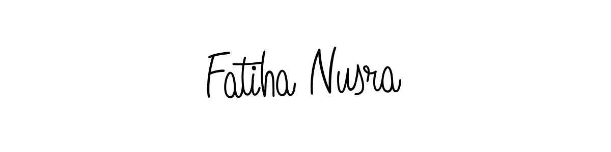 How to make Fatiha Nusra signature? Angelique-Rose-font-FFP is a professional autograph style. Create handwritten signature for Fatiha Nusra name. Fatiha Nusra signature style 5 images and pictures png