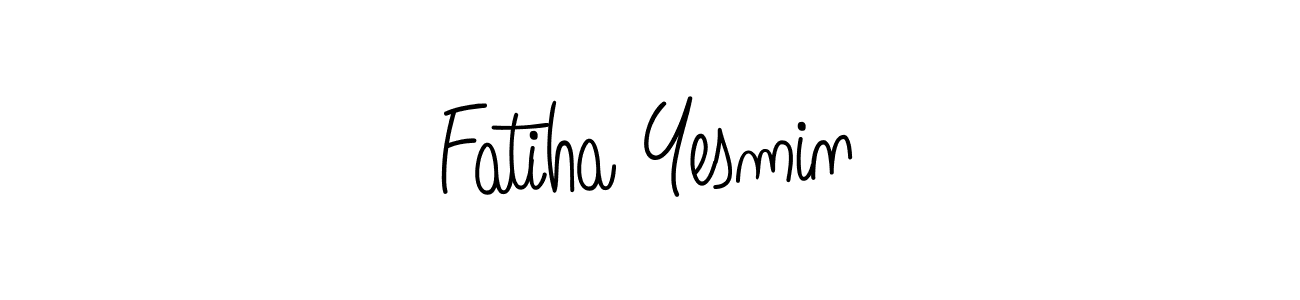 Use a signature maker to create a handwritten signature online. With this signature software, you can design (Angelique-Rose-font-FFP) your own signature for name Fatiha Yesmin. Fatiha Yesmin signature style 5 images and pictures png