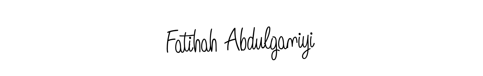 Fatihah Abdulganiyi stylish signature style. Best Handwritten Sign (Angelique-Rose-font-FFP) for my name. Handwritten Signature Collection Ideas for my name Fatihah Abdulganiyi. Fatihah Abdulganiyi signature style 5 images and pictures png