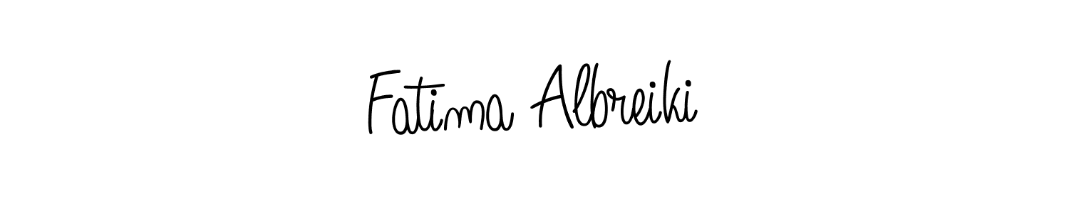 Use a signature maker to create a handwritten signature online. With this signature software, you can design (Angelique-Rose-font-FFP) your own signature for name Fatima Albreiki. Fatima Albreiki signature style 5 images and pictures png