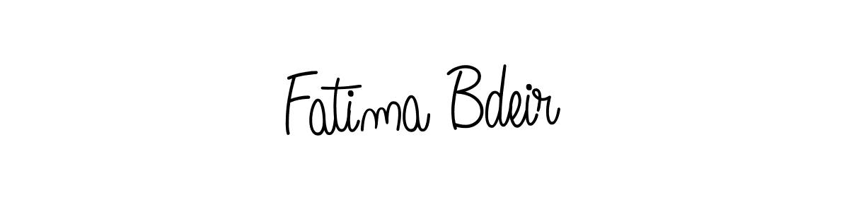 How to make Fatima Bdeir name signature. Use Angelique-Rose-font-FFP style for creating short signs online. This is the latest handwritten sign. Fatima Bdeir signature style 5 images and pictures png