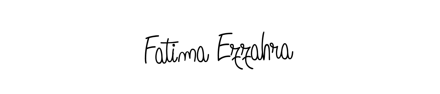 You should practise on your own different ways (Angelique-Rose-font-FFP) to write your name (Fatima Ezzahra) in signature. don't let someone else do it for you. Fatima Ezzahra signature style 5 images and pictures png