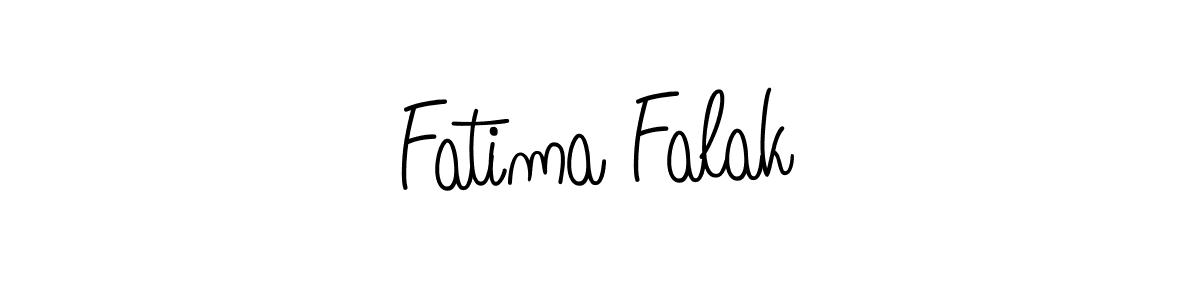 How to make Fatima Falak name signature. Use Angelique-Rose-font-FFP style for creating short signs online. This is the latest handwritten sign. Fatima Falak signature style 5 images and pictures png