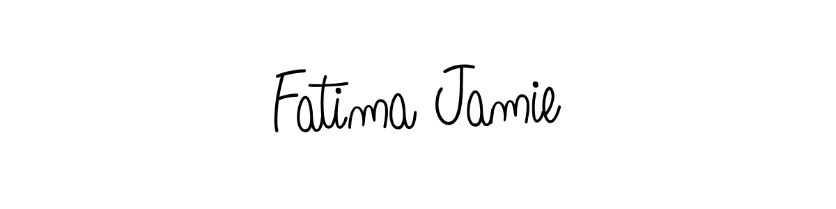 Angelique-Rose-font-FFP is a professional signature style that is perfect for those who want to add a touch of class to their signature. It is also a great choice for those who want to make their signature more unique. Get Fatima Jamie name to fancy signature for free. Fatima Jamie signature style 5 images and pictures png