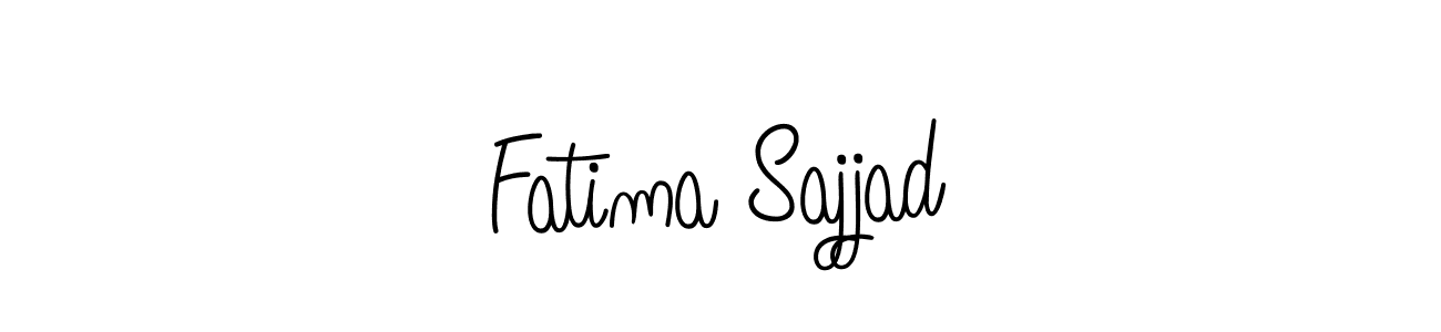 The best way (Angelique-Rose-font-FFP) to make a short signature is to pick only two or three words in your name. The name Fatima Sajjad include a total of six letters. For converting this name. Fatima Sajjad signature style 5 images and pictures png