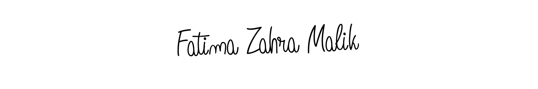 You should practise on your own different ways (Angelique-Rose-font-FFP) to write your name (Fatima Zahra Malik) in signature. don't let someone else do it for you. Fatima Zahra Malik signature style 5 images and pictures png