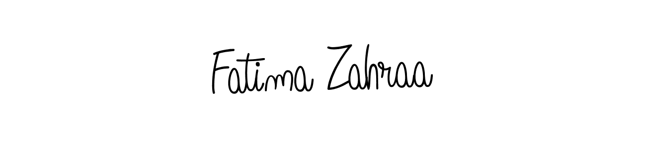 Create a beautiful signature design for name Fatima Zahraa. With this signature (Angelique-Rose-font-FFP) fonts, you can make a handwritten signature for free. Fatima Zahraa signature style 5 images and pictures png