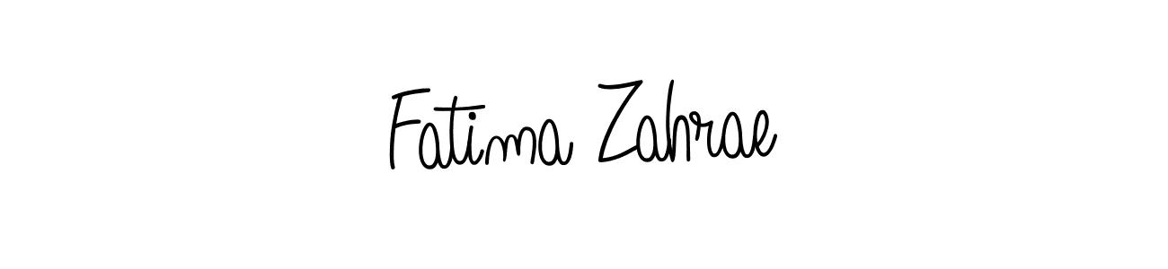 Also we have Fatima Zahrae name is the best signature style. Create professional handwritten signature collection using Angelique-Rose-font-FFP autograph style. Fatima Zahrae signature style 5 images and pictures png