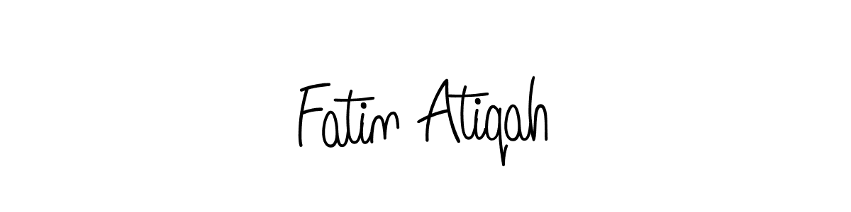 if you are searching for the best signature style for your name Fatin Atiqah. so please give up your signature search. here we have designed multiple signature styles  using Angelique-Rose-font-FFP. Fatin Atiqah signature style 5 images and pictures png