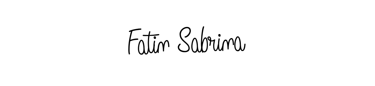 Make a beautiful signature design for name Fatin Sabrina. With this signature (Angelique-Rose-font-FFP) style, you can create a handwritten signature for free. Fatin Sabrina signature style 5 images and pictures png