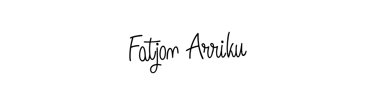 Once you've used our free online signature maker to create your best signature Angelique-Rose-font-FFP style, it's time to enjoy all of the benefits that Fatjon Arriku name signing documents. Fatjon Arriku signature style 5 images and pictures png