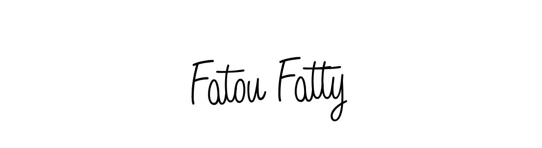 Use a signature maker to create a handwritten signature online. With this signature software, you can design (Angelique-Rose-font-FFP) your own signature for name Fatou Fatty. Fatou Fatty signature style 5 images and pictures png