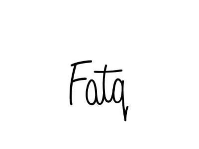 Make a beautiful signature design for name Fatq. With this signature (Angelique-Rose-font-FFP) style, you can create a handwritten signature for free. Fatq signature style 5 images and pictures png